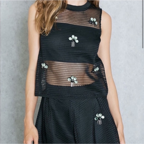 Mesh Top Jewel Embellishment | Size S - Picture 1 of 8